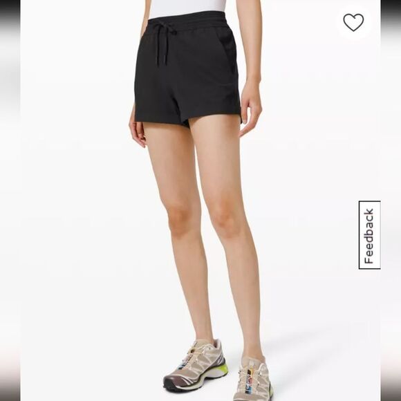 Lululemon Spring Break Away MR Short 3" Women's Black Shorts W7BFYS Size 6 - Picture 1 of 9